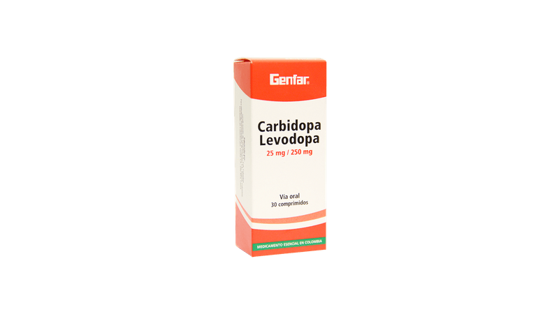 Carbidopa+Levodopa 250Mg+25Mg Caja X 30 Tabletas