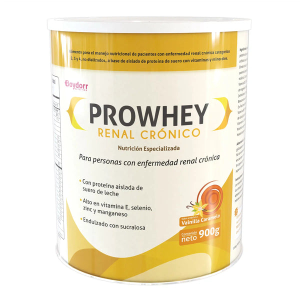 PROWHEY RENAL CRONICO SABOR VAINILLA CARAMELO LATA X 900 GR