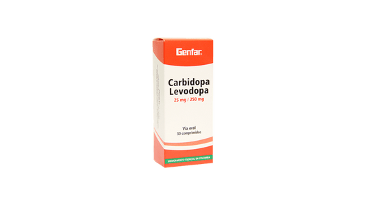 Carbidopa+Levodopa 250Mg+25Mg Caja X 30 Tabletas